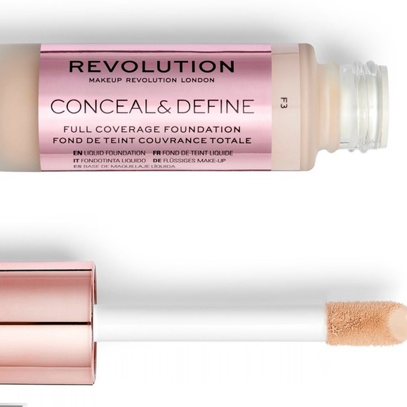 Makeup Revolution Conceal & Define Full Coverage Foundation - F3 - Picture 1 of 9